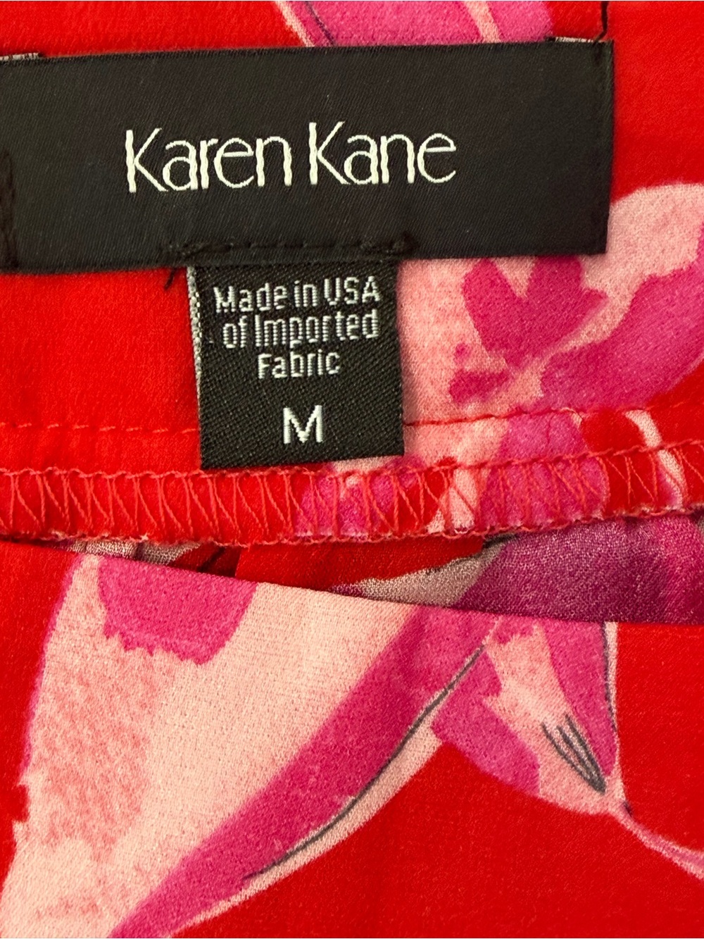 Karen Kane Floral Square-Neck Blouse Medium - Picture 10 of 12
